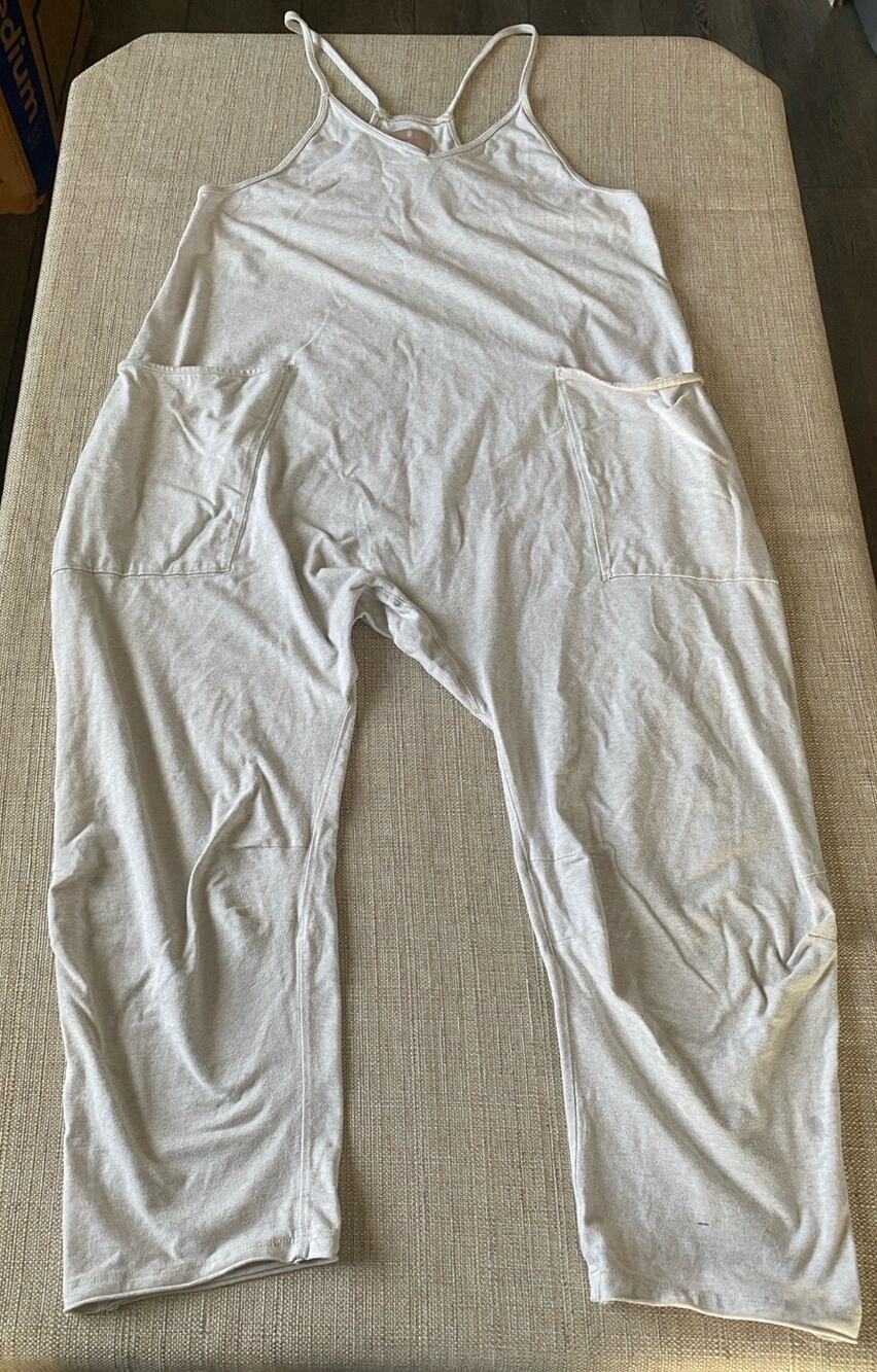 Free People FP Movement Hot Shot Jumpsuit Gray Womens Size XS